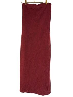 Zara Wine Red Strapless Maxi dress